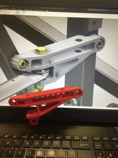 3D-printed part with CAD